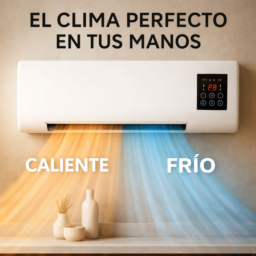 Aire Acondicionado Portátil 2 en 1 Calor y Frio - Bajo consumo y Máxima Potencia