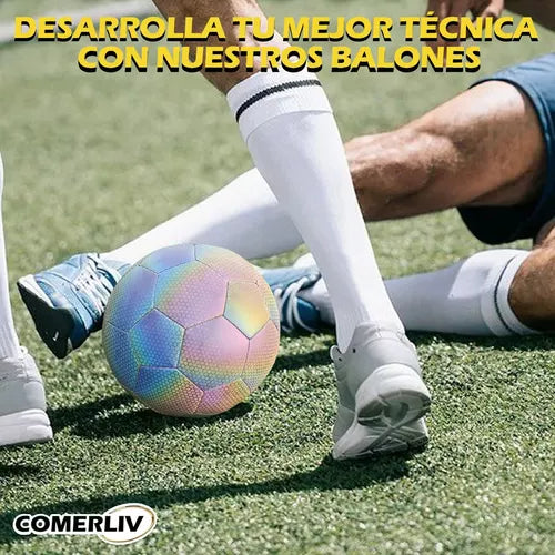 Balón de fútbol holográfico luminoso