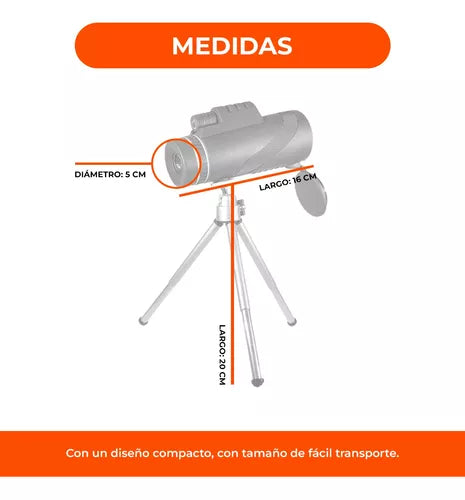Telescopio Monocular UltraZoom™ + Soporte para Movil