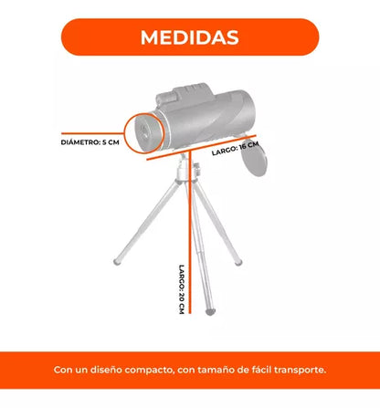 Telescopio Monocular UltraZoom™ + Soporte para Movil