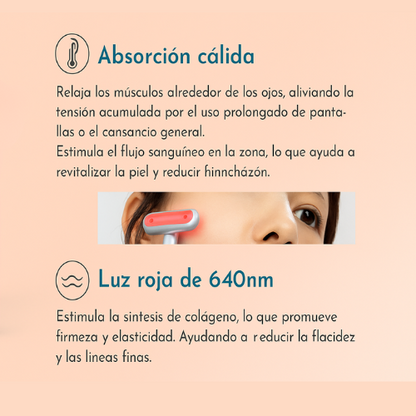 SkinGlow™ – Varita Facial con Luz Roja, Microcorriente, Calor y Masaje Vibratorio