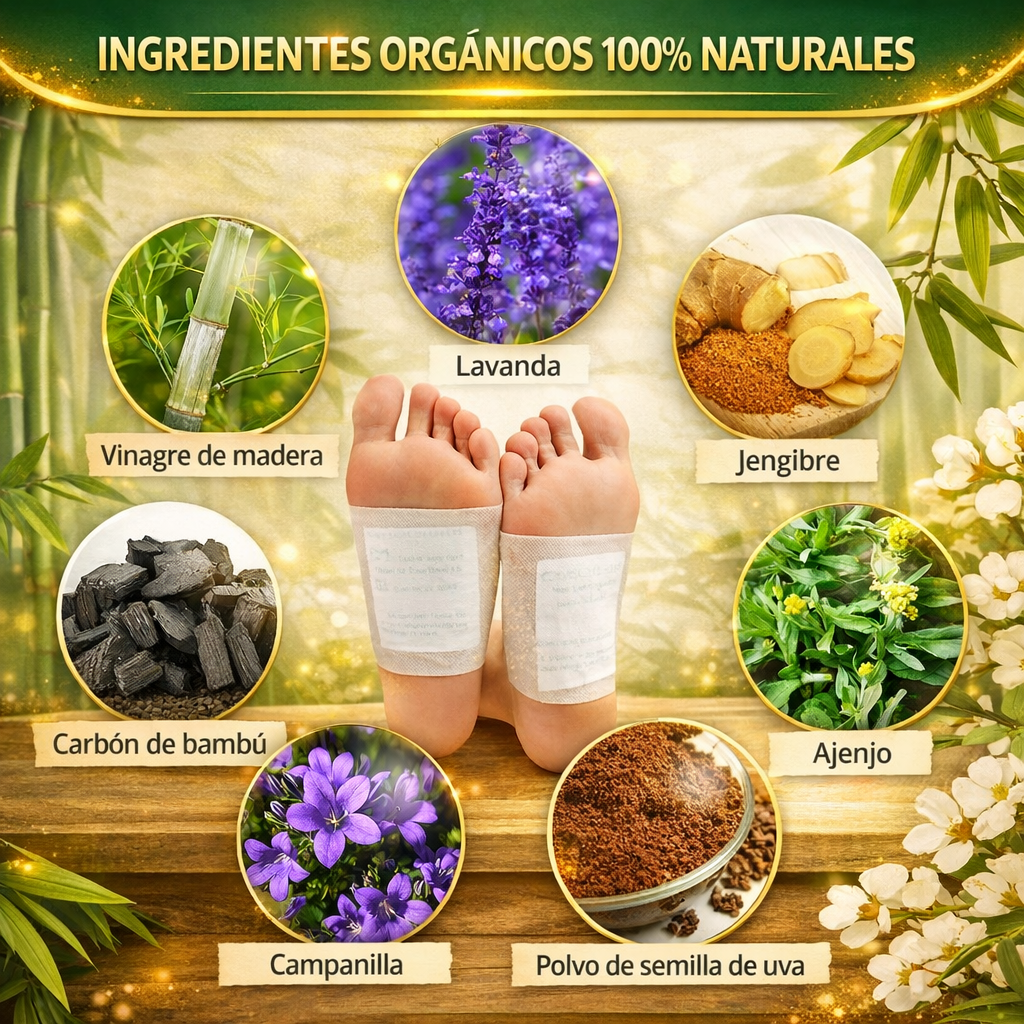 Parches Detox para Pies Kinoki (OFERTA 2X1 ACTIVA)