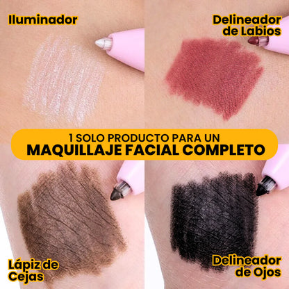 MakeUpPen® 4 en 1 | Cejas, Ojos, Labios y iluminador + SERUM ANTI-MACHAS (REGALO)
