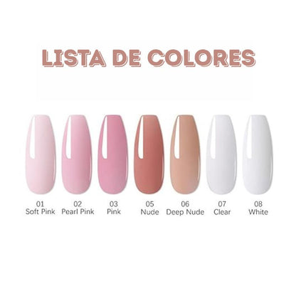 Kit Completo para Uñas de Polygel + Lámpara UV | GlamourGel™