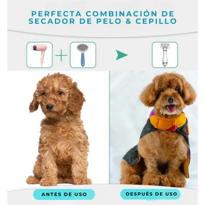 Secador-Cepillo para Mascotas 2 en 1 PetDry® | Cuidado y Secado Rápido
