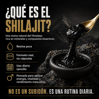Shilajit® Puro en Resina Original - Energía, Foco y Vitalidad Masculina (100g)