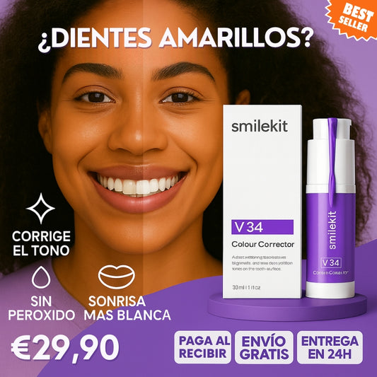 Blanqueador Dental SmileKit™ V34 - Dientes más blancos en 2 minutos