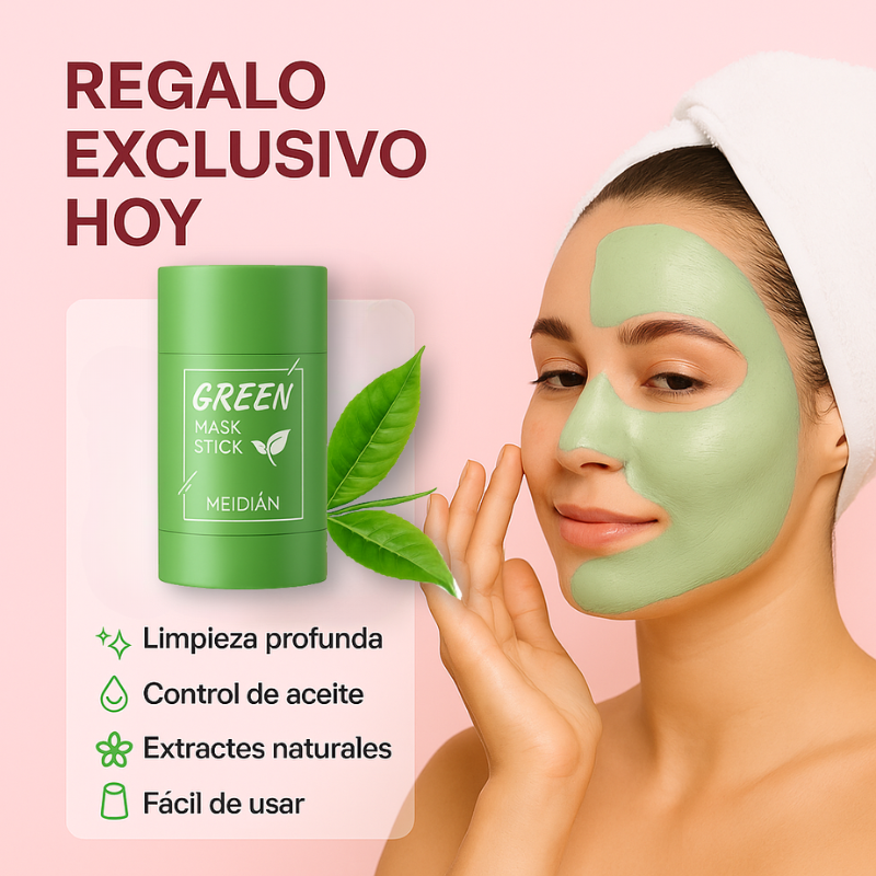 Masajeador Facial Antiarrugas SkinLift® + Mascarilla de Arcilla y Té Verde (REGALO)