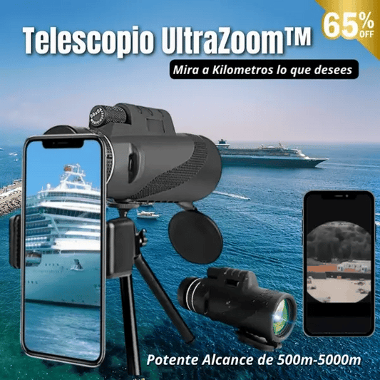 Telescopio Monocular UltraZoom™ + Soporte para Movil