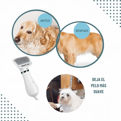 Secador-Cepillo para Mascotas 2 en 1 PetDry® | Cuidado y Secado Rápido