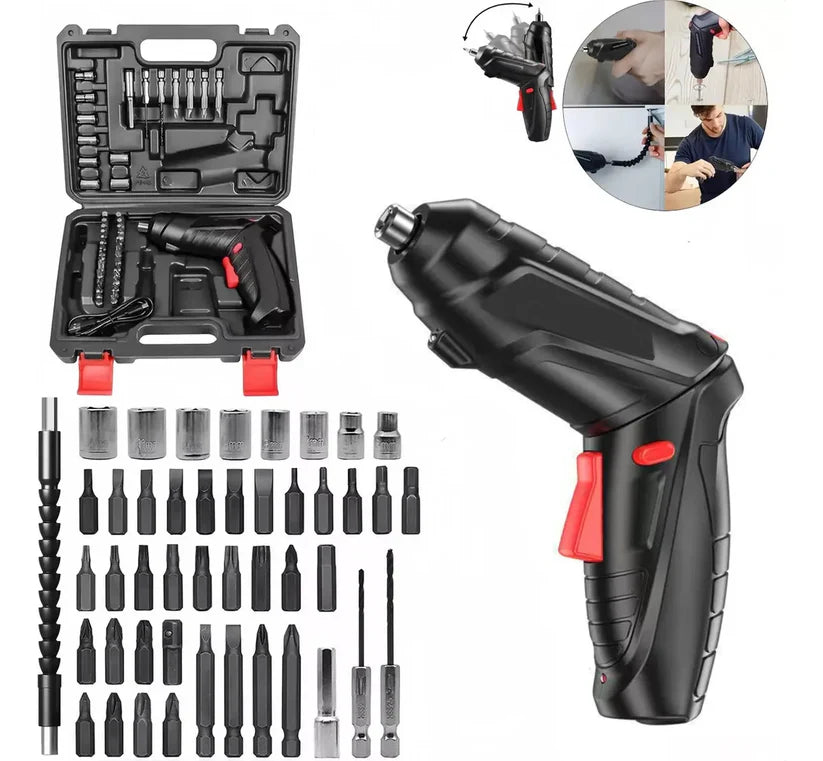 DrillMate® - Destornillador Electrico Inalambrico 47 Piezas + Maletín