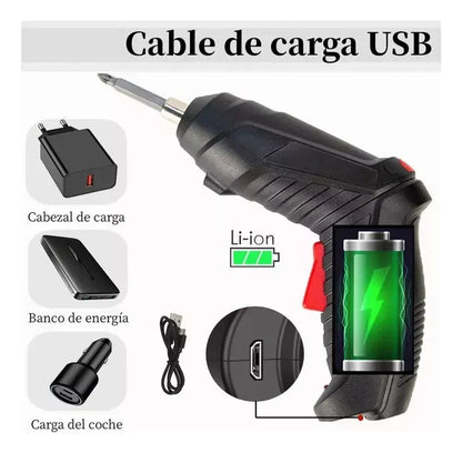 DrillMate® - Destornillador Electrico Inalambrico 47 Piezas + Maletín