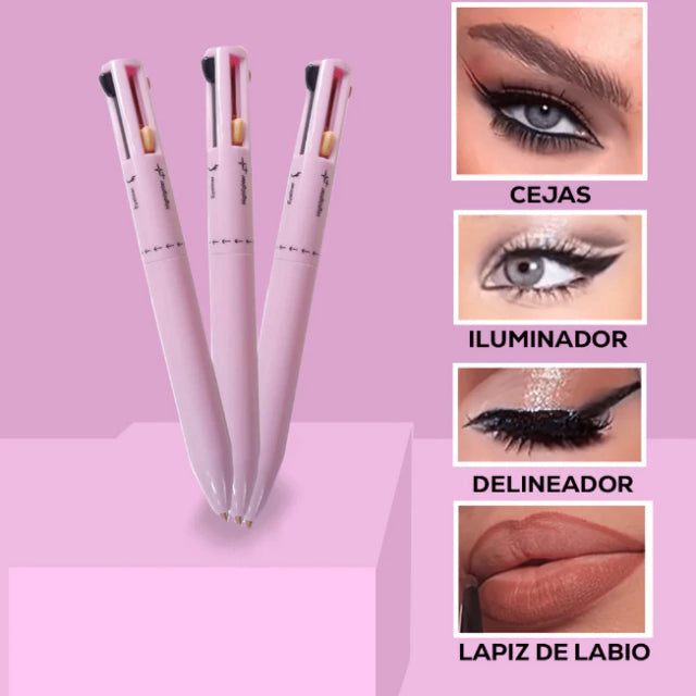 MakeUpPen® 4 en 1 | Cejas, Ojos, Labios y iluminador + SERUM ANTI-MACHAS (REGALO)