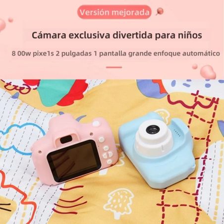 Mini cámara digital infantil para niñas y niños - Fotos 800W, Video HD 1080p
