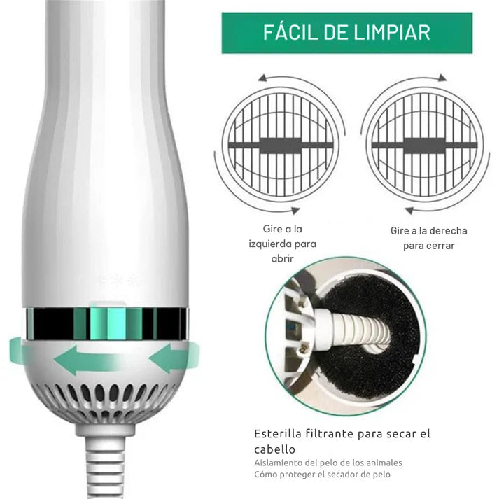 Secador-Cepillo para Mascotas 2 en 1 PetDry® | Cuidado y Secado Rápido